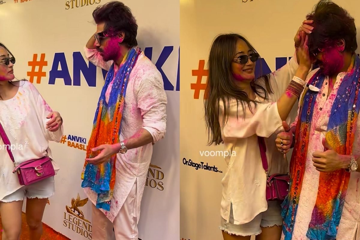 Holi 2025: Chum Darang Smears Colors On Karan Veer Mehra At Ankita Lokhandes Holi Bash | Watch