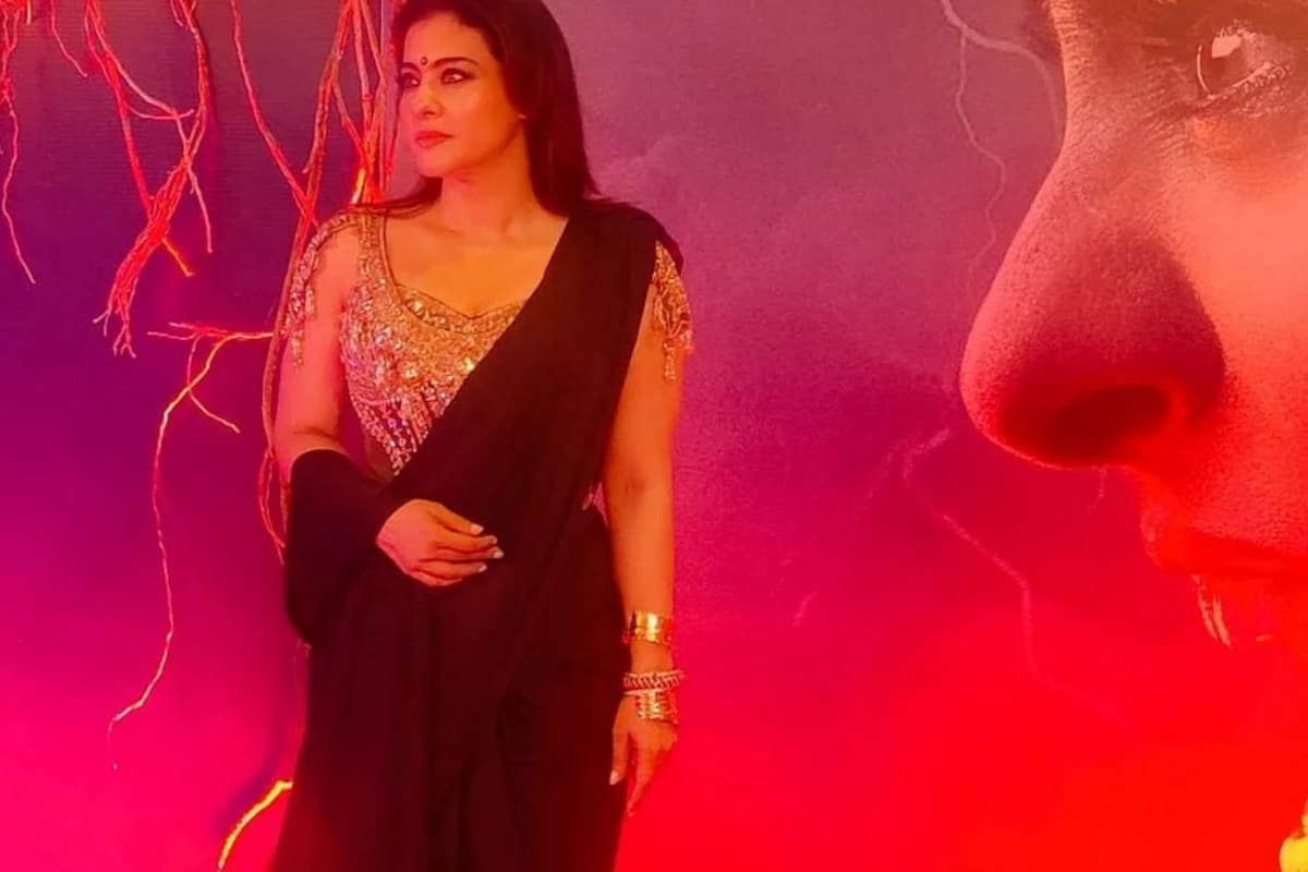 Fans Are Obsessed With Kajol’s Black Saree Look At Maa Trailer Launch