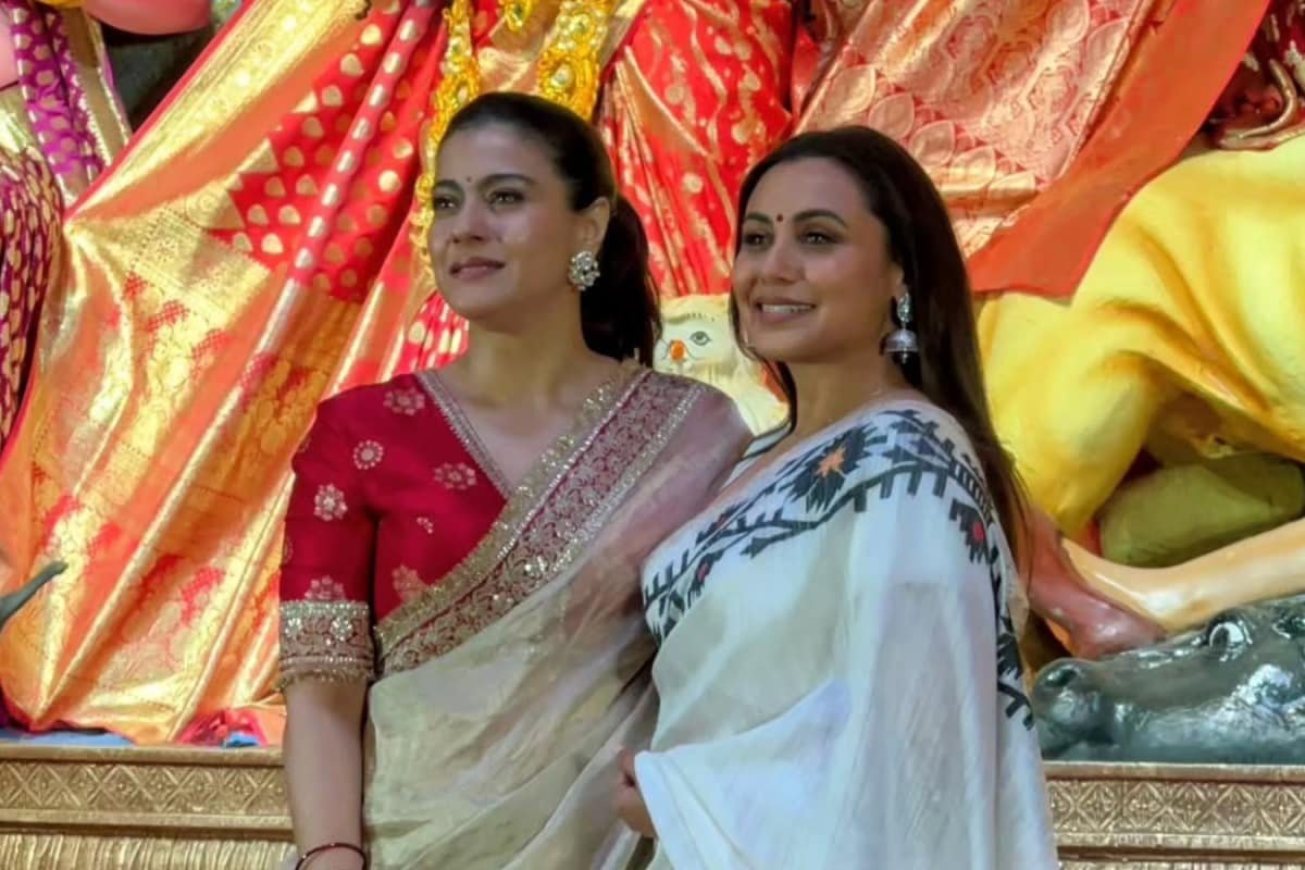 Kajol And Rani Mukerji Give Minimalistic Durga Puja Fashion Goals In Mumbai | Video