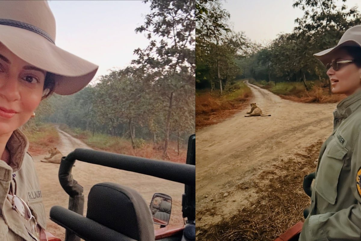 Kangana Ranaut Enjoys Lion Safari In Gujarat’s Gir National Park With Nephew Prithavi
