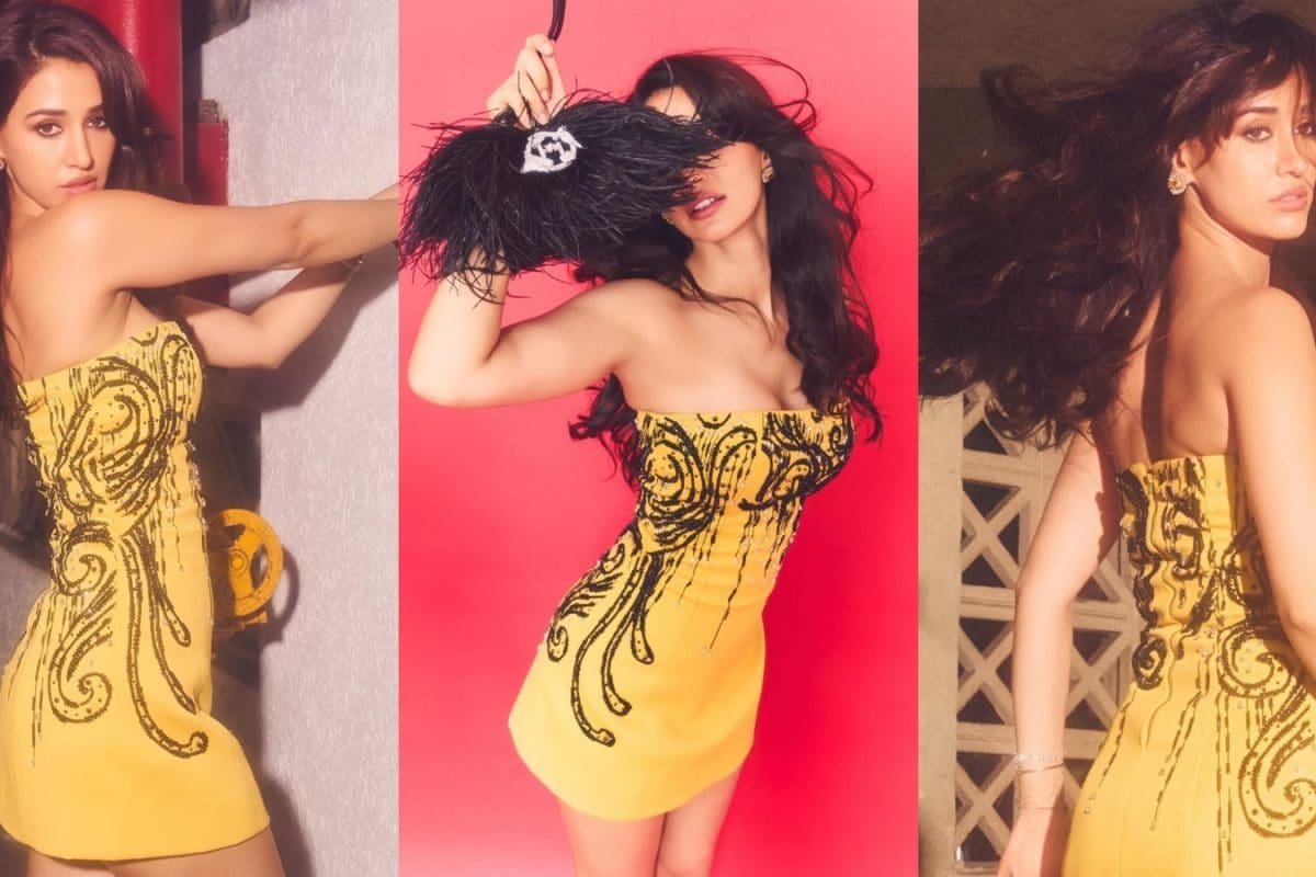 Disha Patani Turns Up The Heat In A Strapless Yellow Mini Dress; Check Out Her Hot Pics Here
