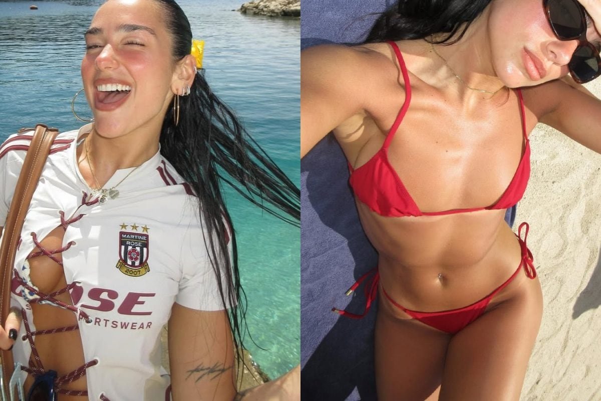 Dua Lipa Slips Into Red Hot Bikini For Romantic Easter With Callum Turner; Fans Say Couple Goals