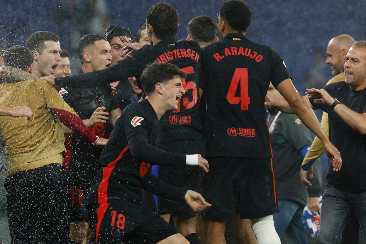 Raining Down On The Party! Espanyol Turn On Sprinklers To Curb Barcelonas La Liga Title Win Celebration: WATCH
