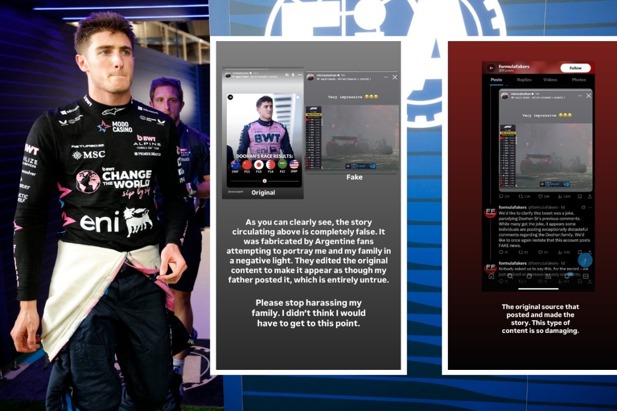 F1 Driver Jack Doohan Calls Out Online Abuse: Please Stop Harassing My Family