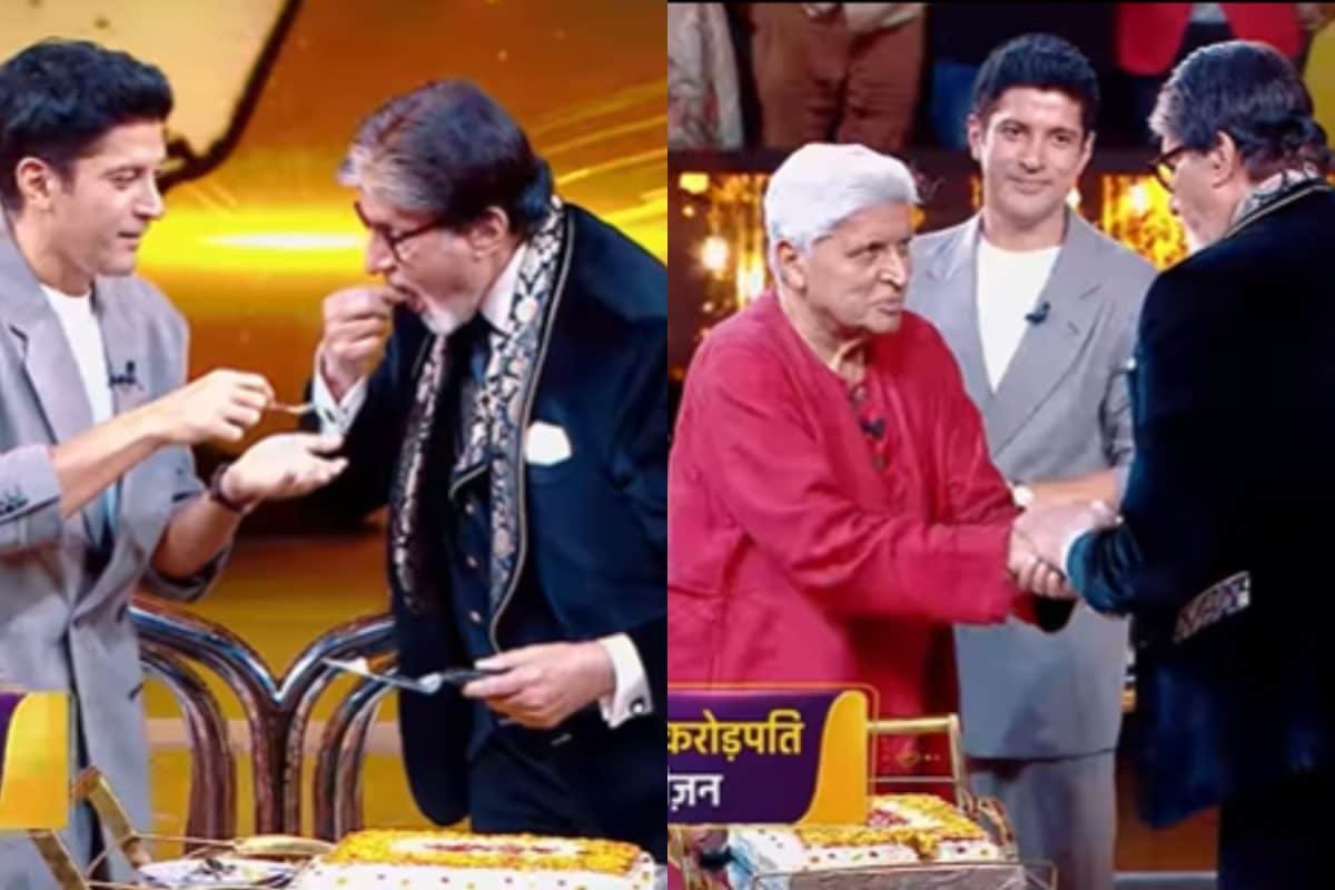 Amitabh Bachchan Cuts Giant Cake, Celebrates Birthday With Javed Akhtar And Farhan Akhtar | Watch