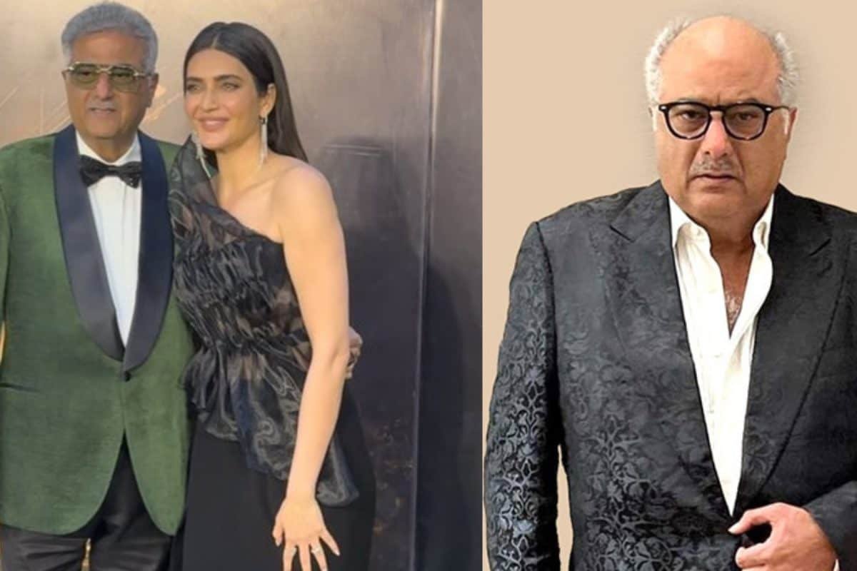 Boney Kapoor Holds Karishma Tannas Hand On IIFA 2025 Red Carpet, Poses With Her: Inka Glamour Mujhpe...