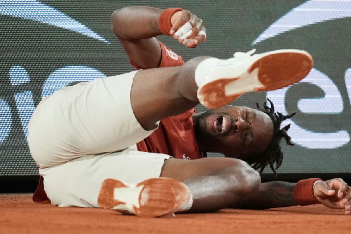 French Open: Gael Monfils Survives Fall And Gets Back Up From Two-Sets-To-Love
