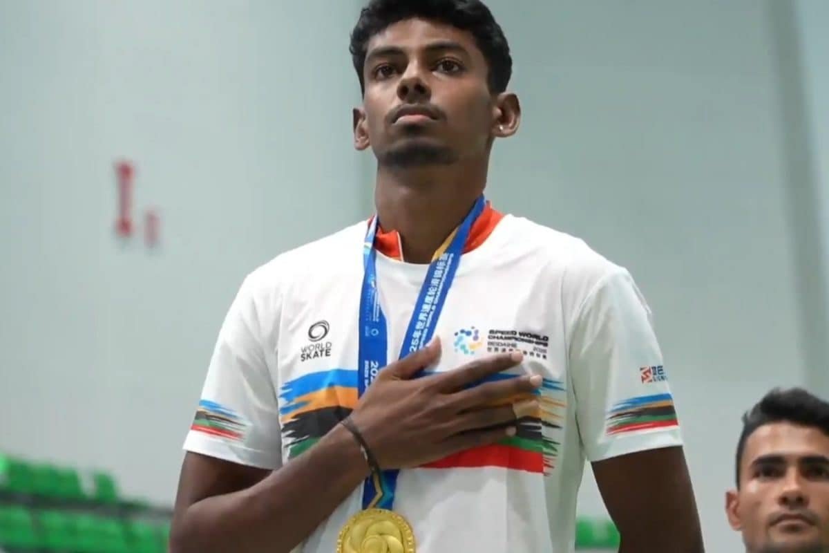 History Made! Skater Anandkumar Velkumar Wins India’s First-Ever Gold At Speed Skating World Championships