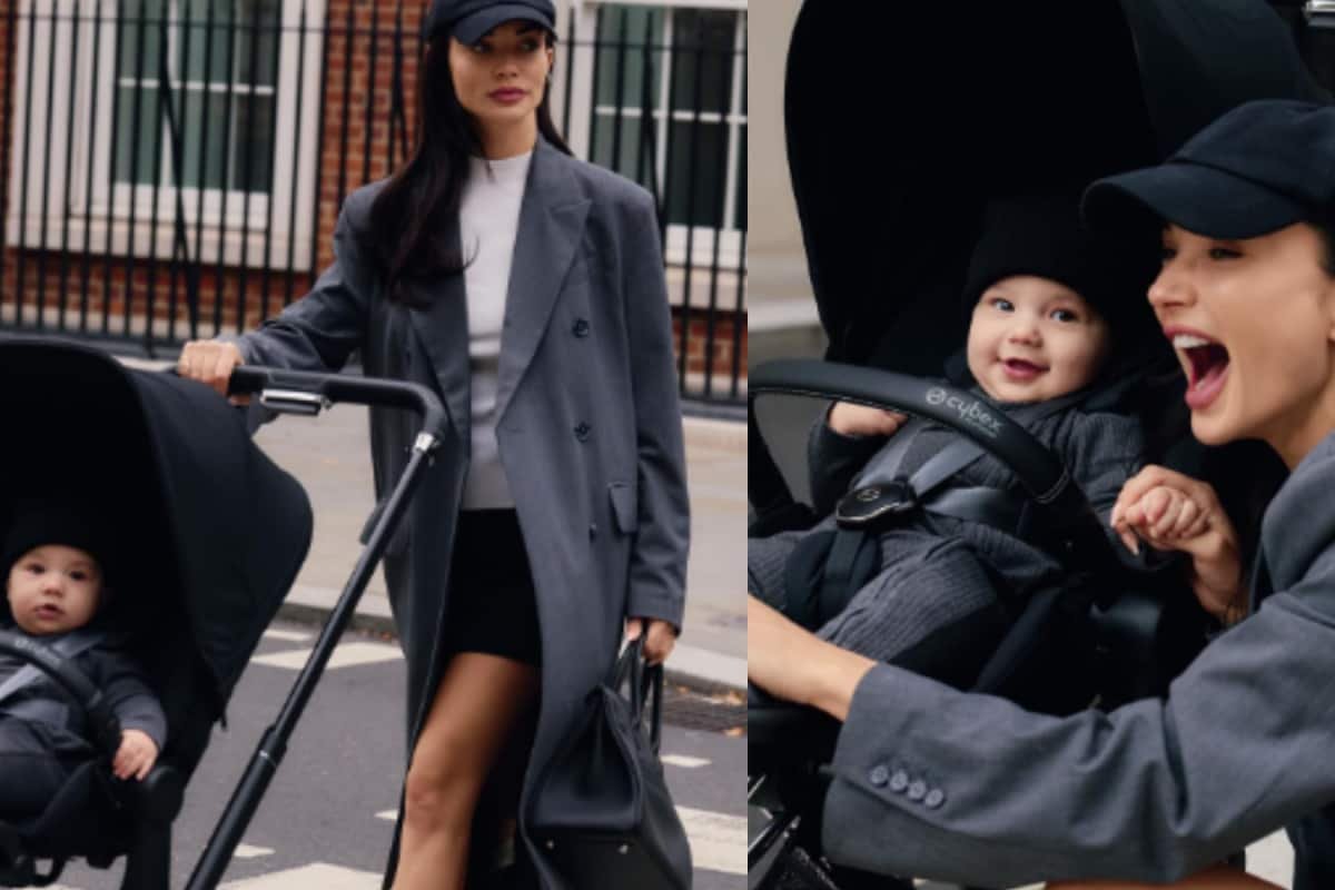 Amy Jackson’s Son Oscar Is Super Excited To Ride On His First Pram Outing, Photos