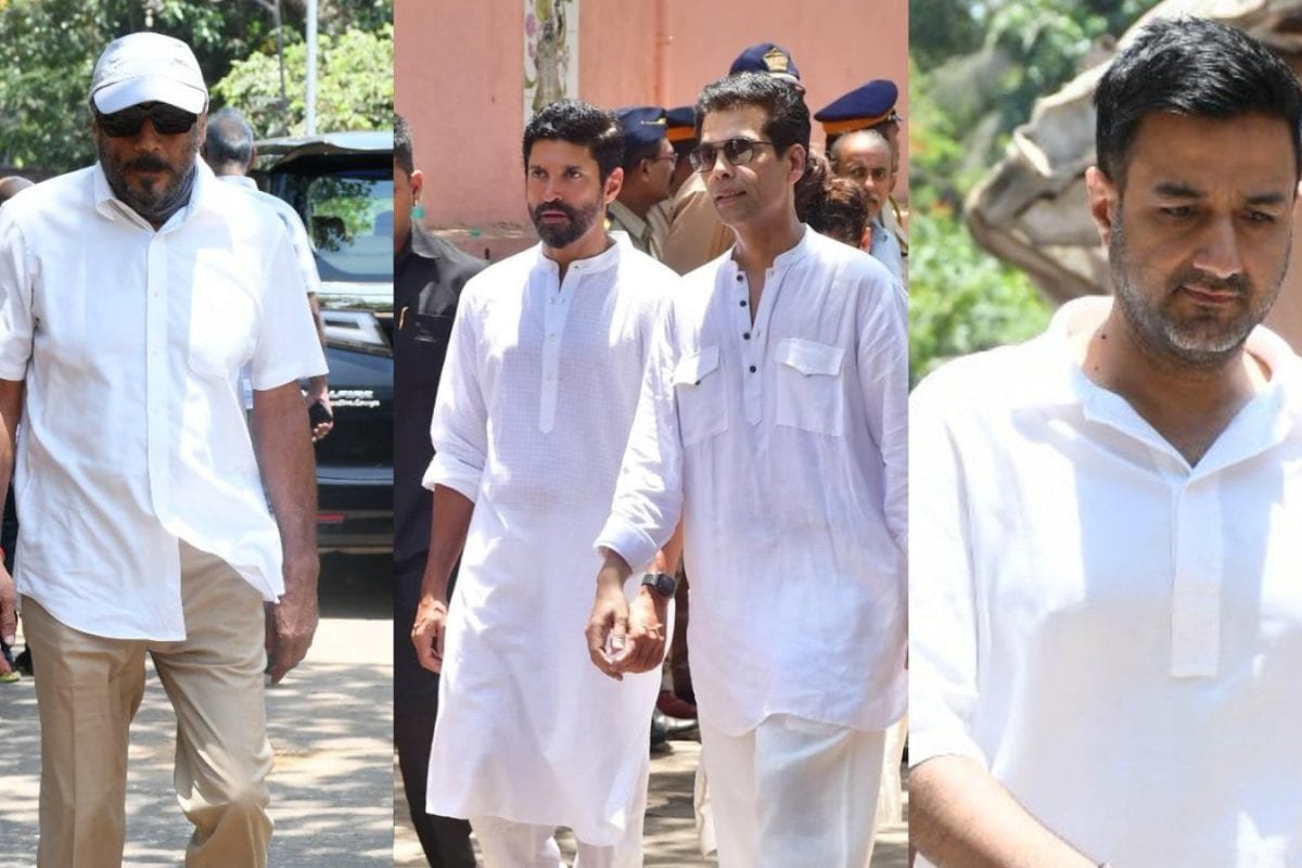 Farhan Akhtar, Jackie Shroff, Siddharth Anand Attend Nirmal Kapoor’s Final Rites In Mumbai