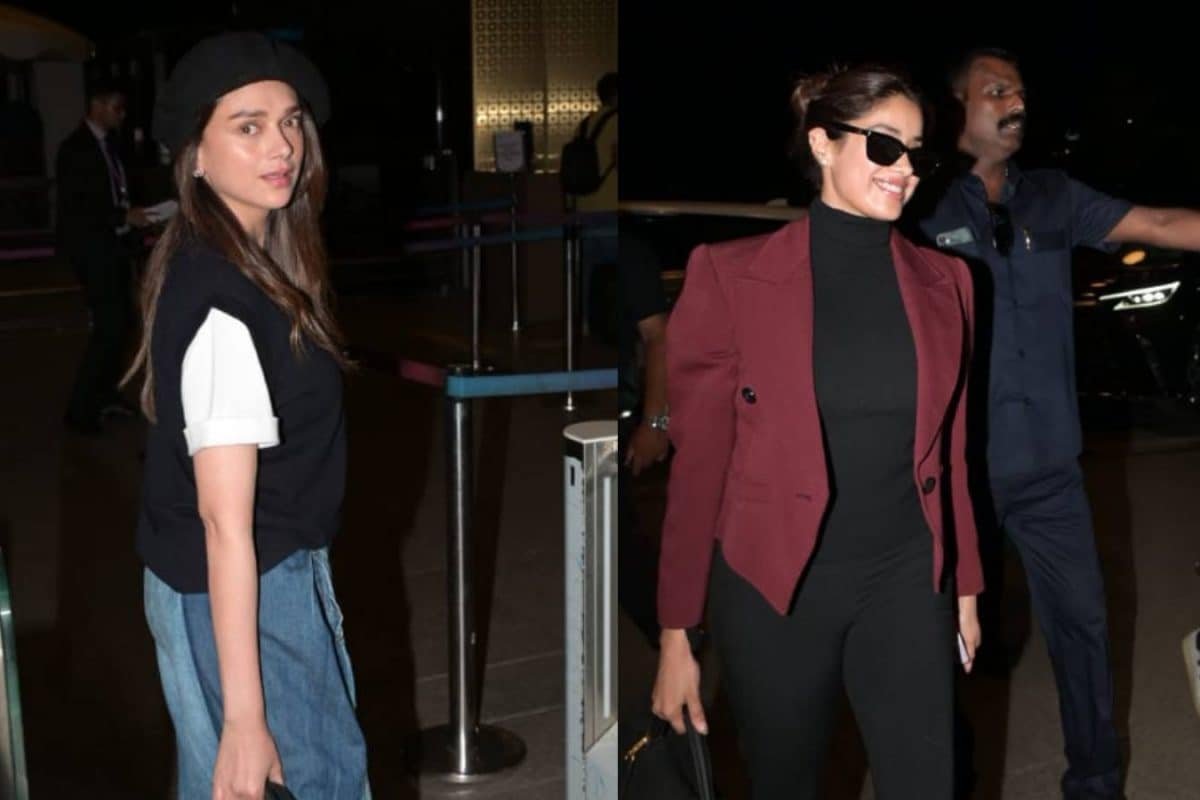 Janhvi Kapoor, Aditi Rao Hydari Head to Cannes In Chic Airport Looks; See Pics