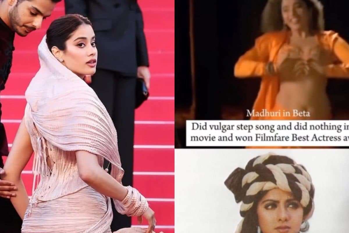Janhvi Kapoor ‘Likes’ Reel Claiming Madhuri Won Award For ‘Vulgar Step’ While Sridevi ‘Ignored’