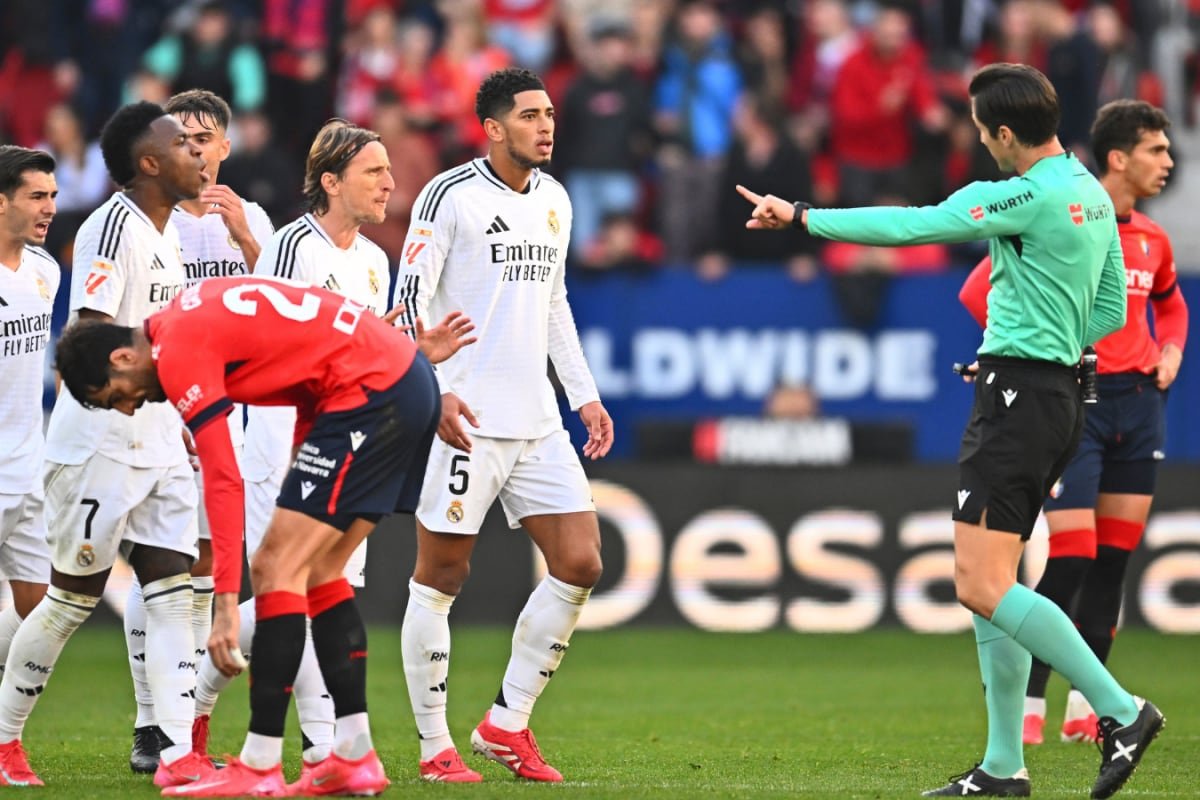 Real Madrid Drop Points At Osasuna As Bellingham Sees Red In 1-1 Draw