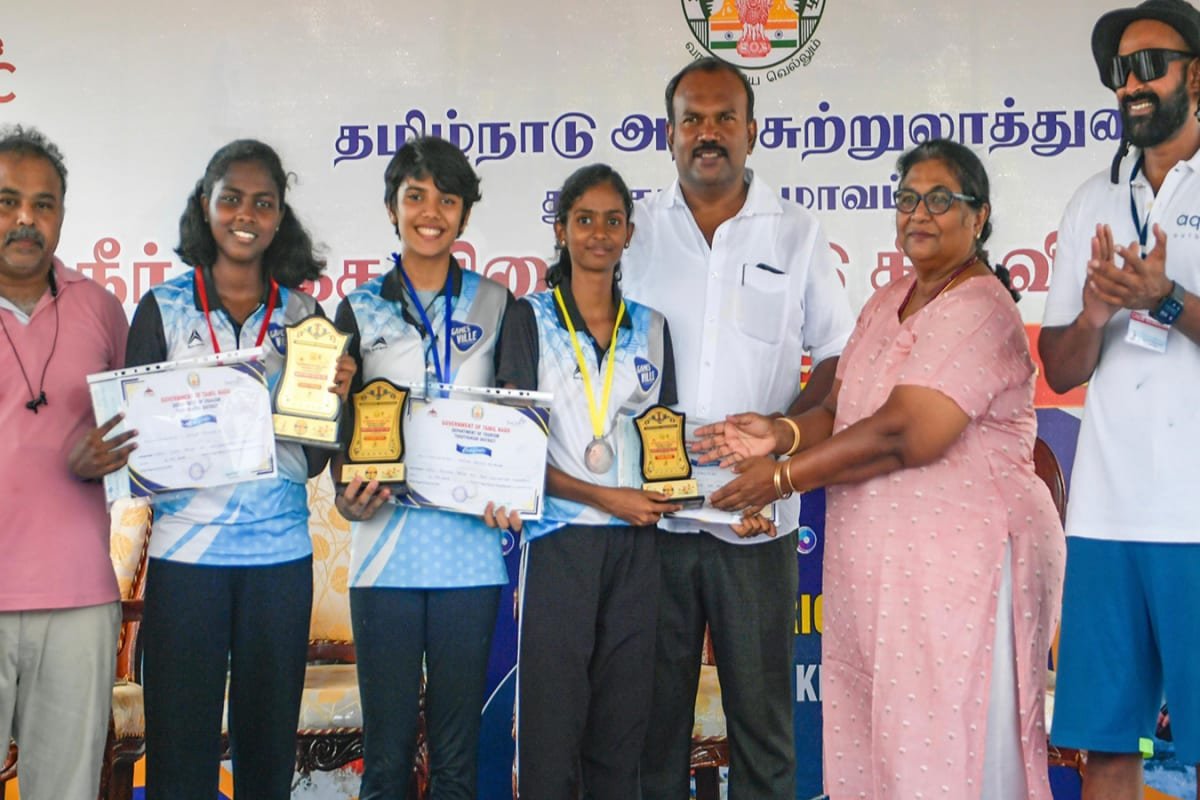 Tamil Nadu Athletes Sweep Kadal Kondattam Ocean Sports Festival Medals
