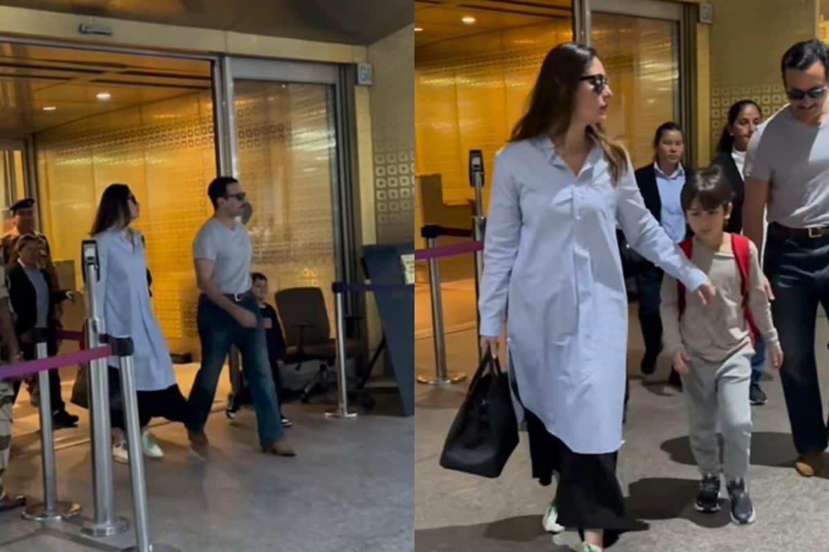 Kareena Kapoor, Saif Ali Khan Back From Vacay With Taimur And Jeh; Get Papped At Airport | Watch
