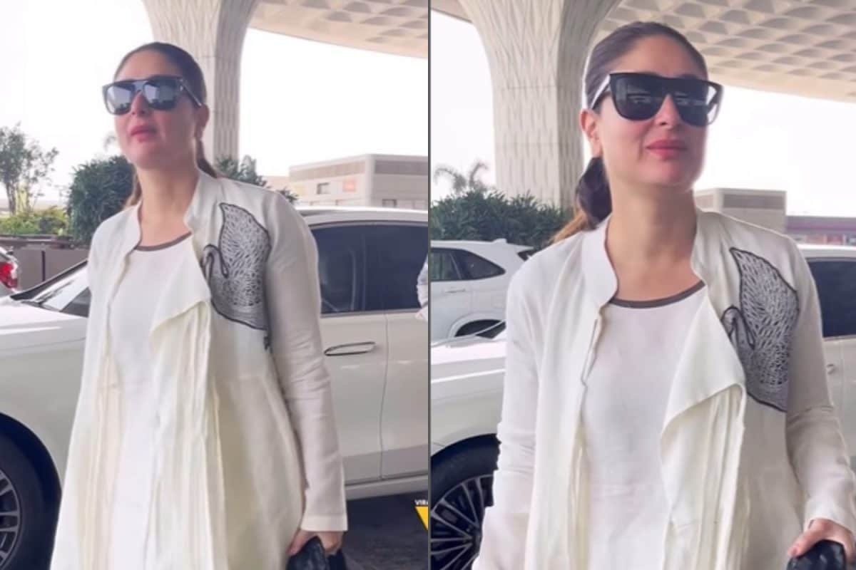 Kareena Kapoor Khan Amps Up Airport Look In White Outfit, Greets Paps With A Smile | Watch
