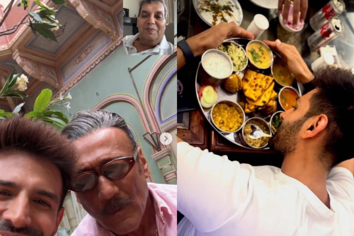 Kartik Aaryan, Jackie Shroff Connect With Subhash Ghai Over Video Call At Tu Meri Main Tera Set