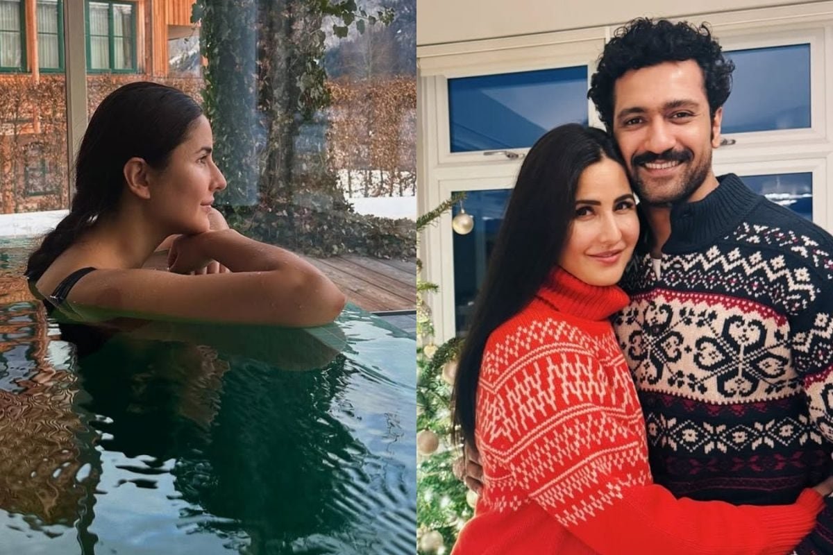 Katrina Kaif Is All Smiles As She Enjoys In A Pool, Fans Call Vicky Kaushal Lucky