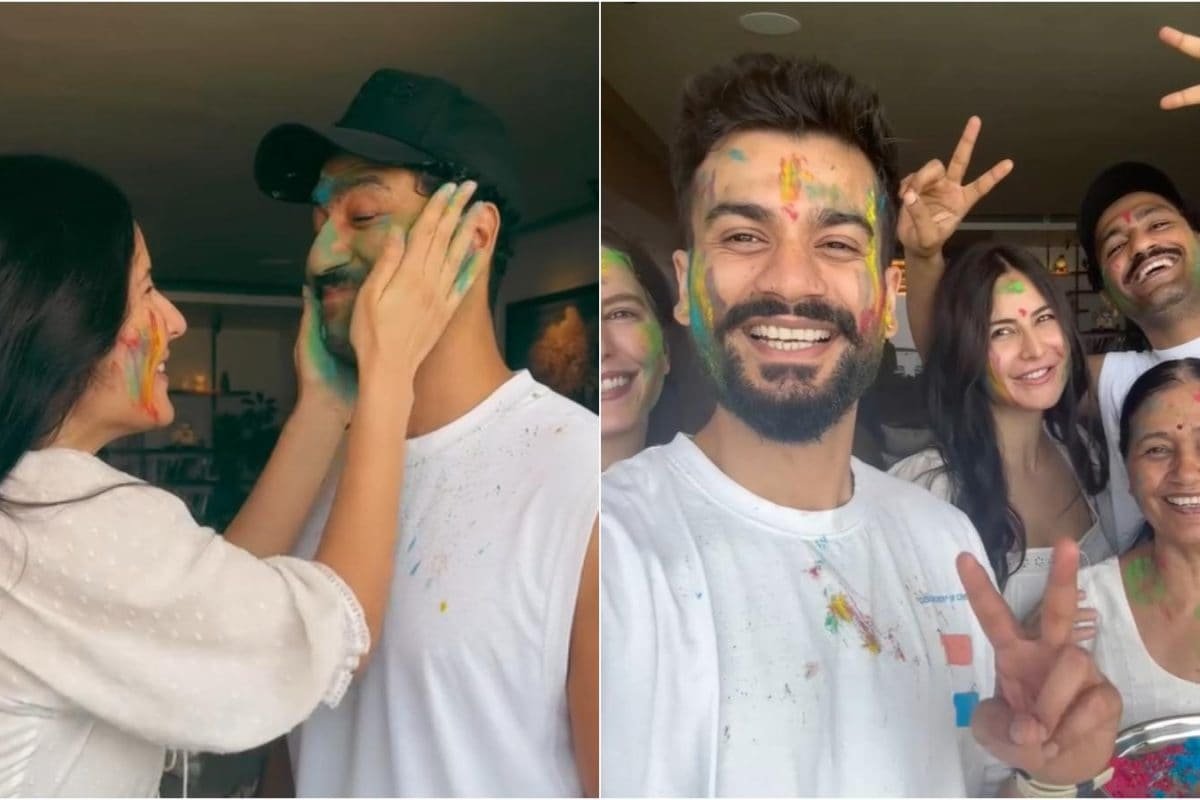 Katrina Kaif, Vicky Kaushal Cheer Happy Holi, Play With Colours With Sunny Kaushal And Family