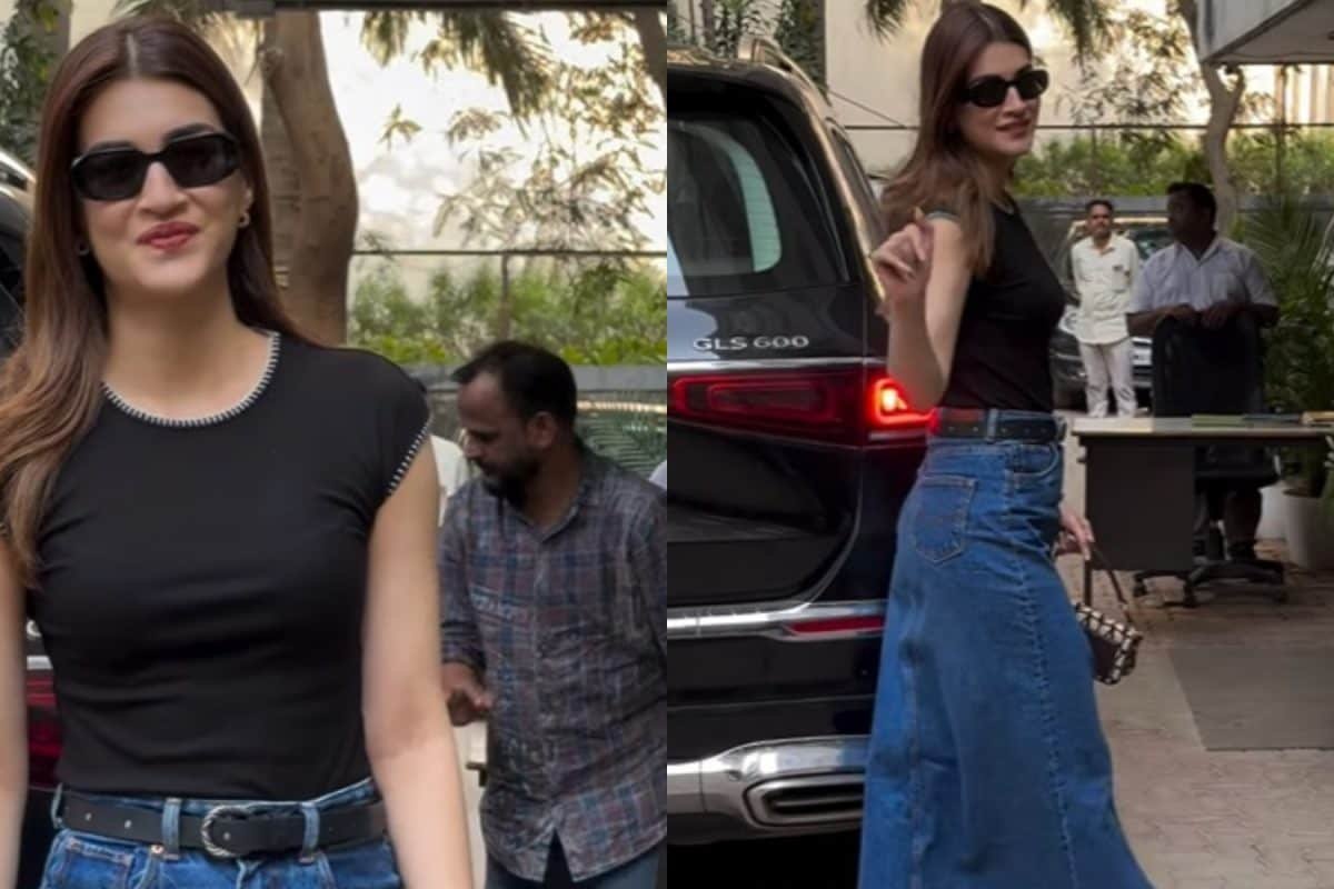 Kriti Sanon Looks Stunning In Chic Casuals As She Gets Papped At Aanand L Rais Office | Watch
