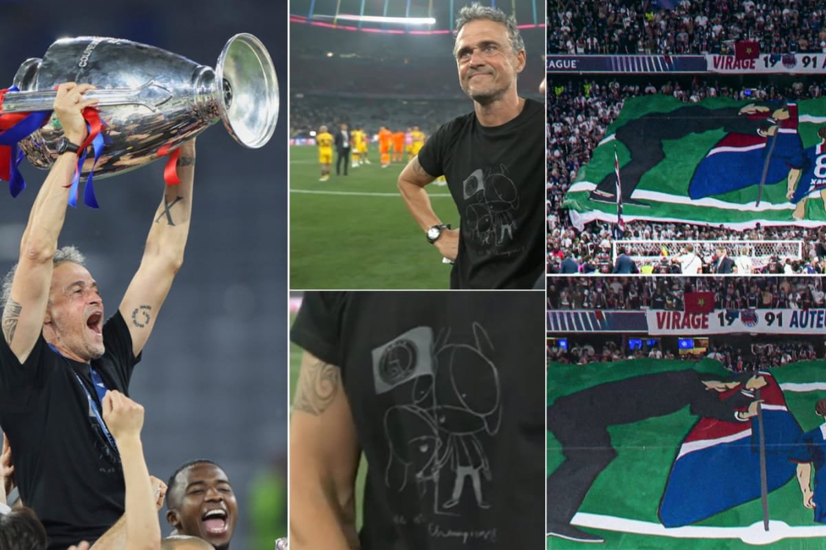Luis Enrique Gets Emotional On PSG Fans Xana Tifo After Champions League Win