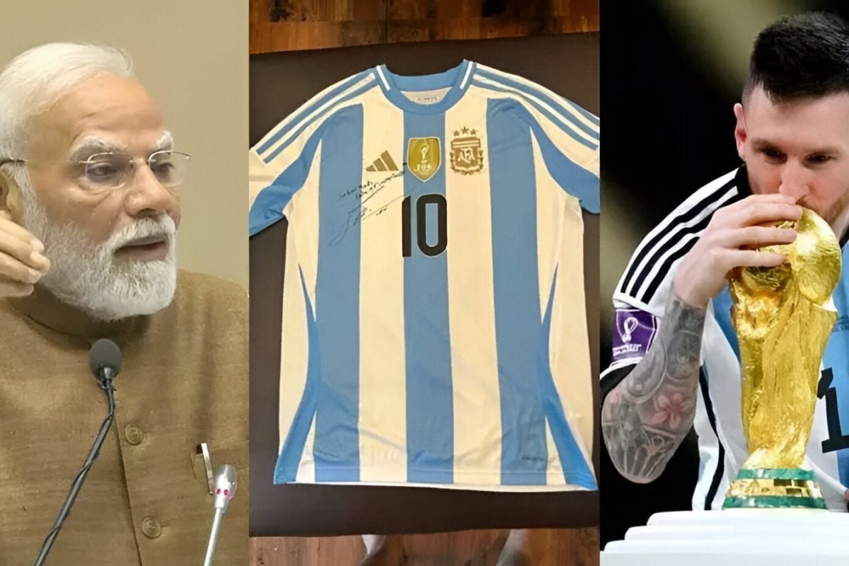 Lionel Messi Presents Signed 2022 World Cup Jersey To PM Narendra Modi For His 75th Birthday