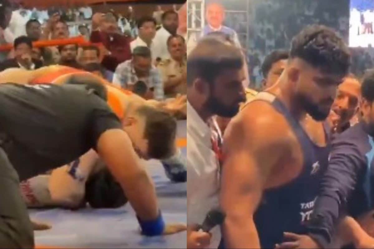 Maharashtra Kesari Wrestling Bouts Descend Into Chaos; Loser Kicks Referee On The Chest: WATCH