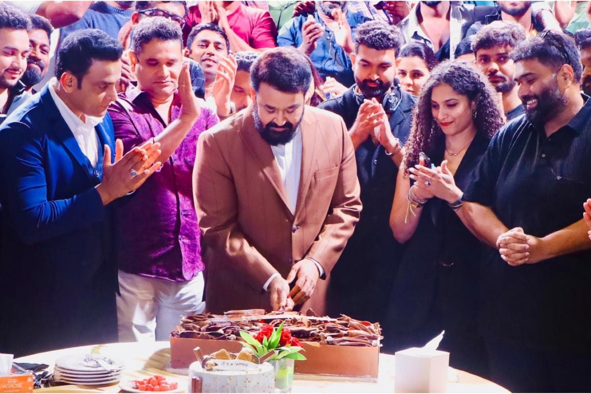 Mohanlal Wraps Up Shooting For Vrusshabha, Celebrates With Cake-Cutting Ceremony | Watch