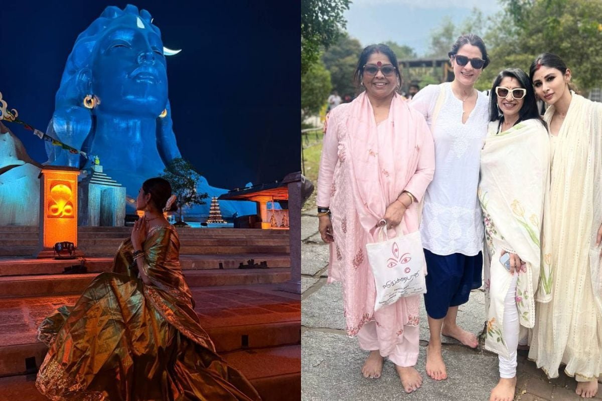 Mouni Roy Celebrates Maha Shivratri At Sadhgurus Isha Yoga Center: See Pics