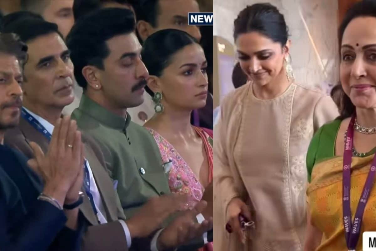 Ranbir, Alia Make Rare Appearance With SRK; Deepika Padukone Assists Hema Malini At WAVES 2025