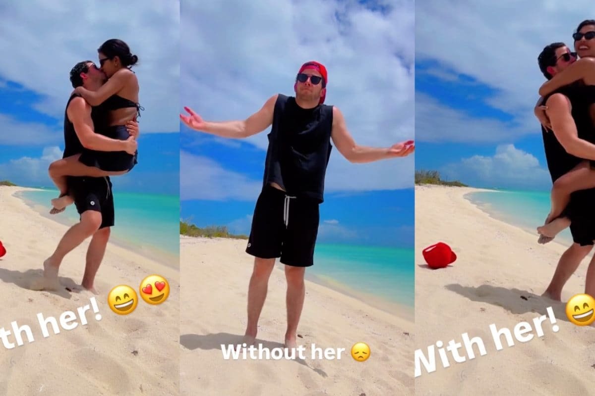 Priyanka Chopra Shares Passionate Kiss With Nick Jonas In Steamy Beach PDA Video | Watch