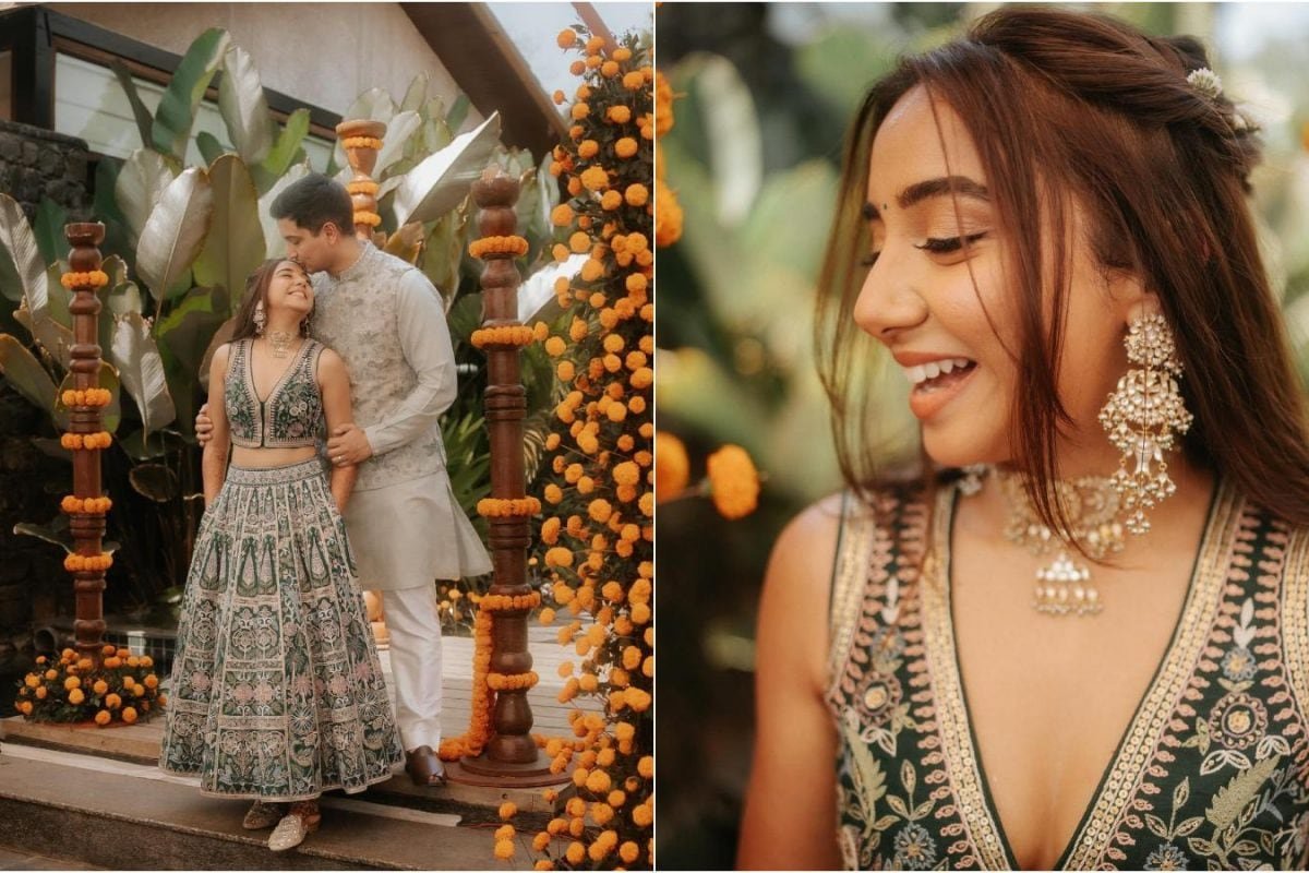 Prajakta Koli And Vrishank Khanal Beam With Joy In New Pics From Pre-Wedding Function, Fans Gush Over Them