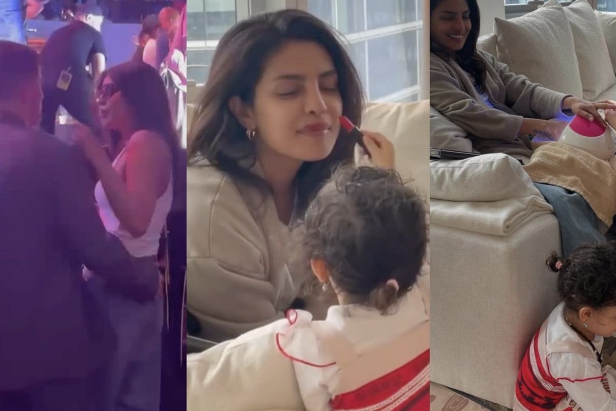 Priyanka Chopra’s Daughter Malti Paints Her Nails, Applies Lipstick In NYC Moments With Nick Jonas