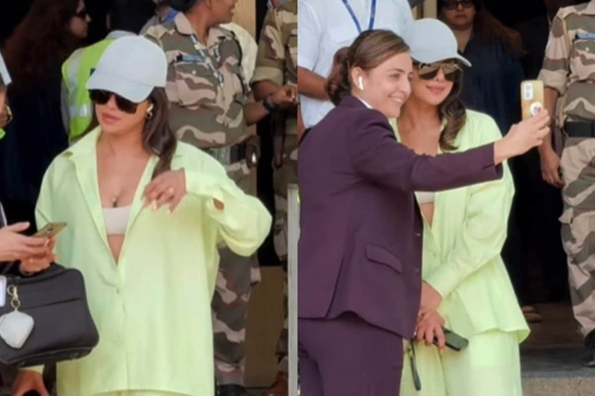 Priyanka Chopra Stops For A Female Fan To Click A Selfie At Mumbai Airport, Video Goes Viral | Watch
