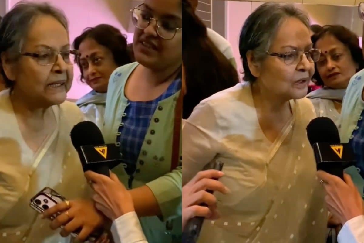 Rakhee Gulzar Makes Rare Public Appearance, Refuses To Make Bollywood Comesupport | Watch