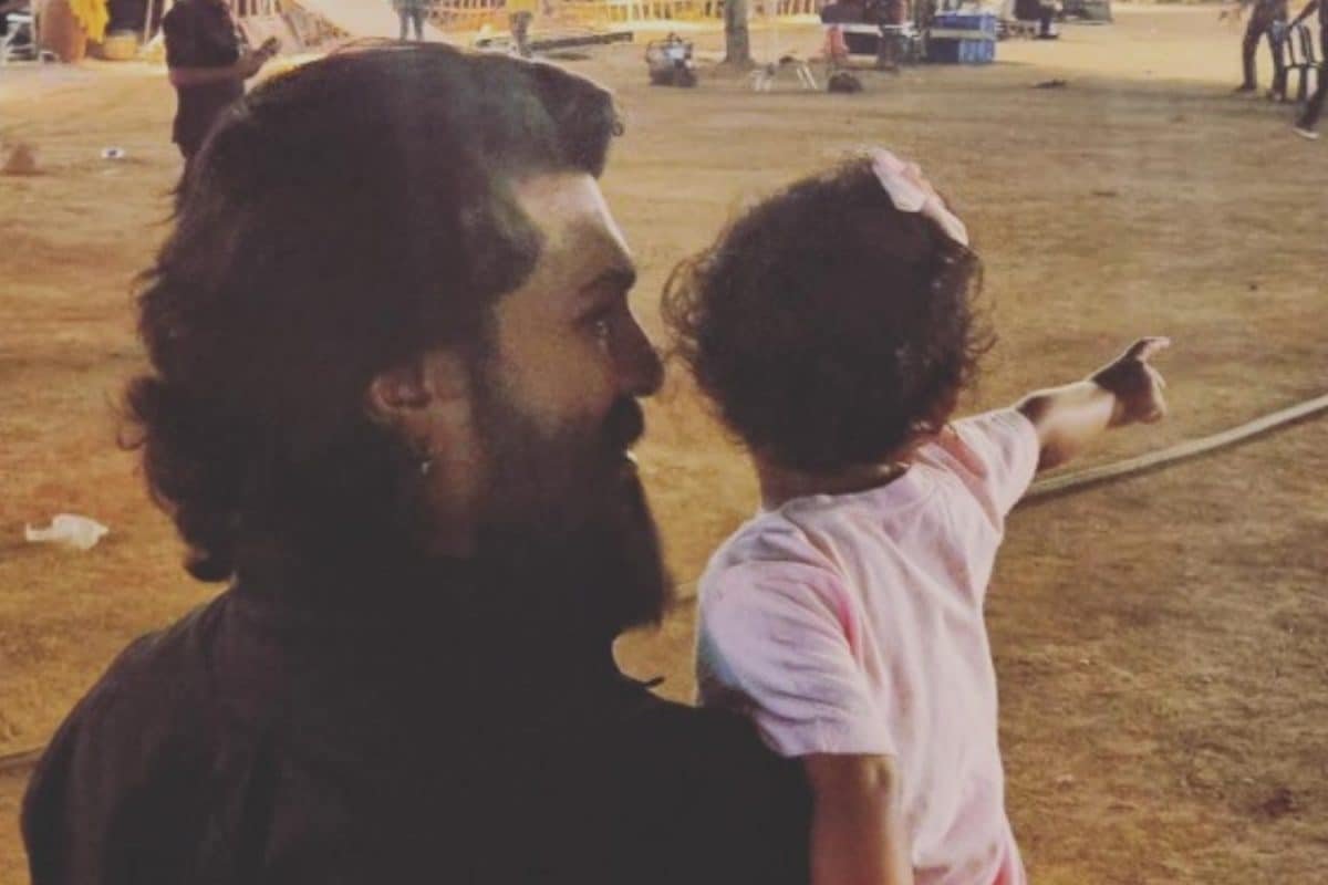 Ram Charan Shares Photo With His ‘Little Guest’ Daughter Klin Kaara As She Visits Him On RC16 Sets