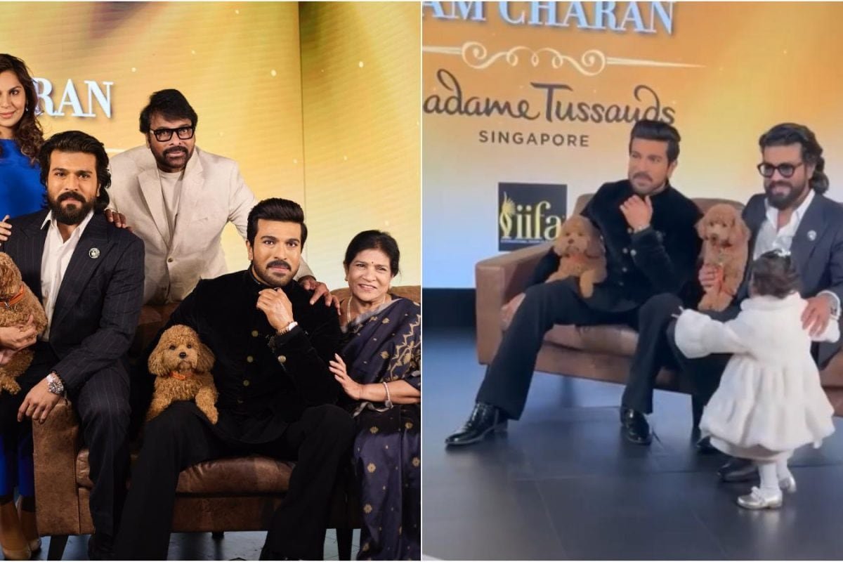 Ram Charan’s Daughter Klin Kaara Gatecrashes His Wax Statue Unveiling | Watch