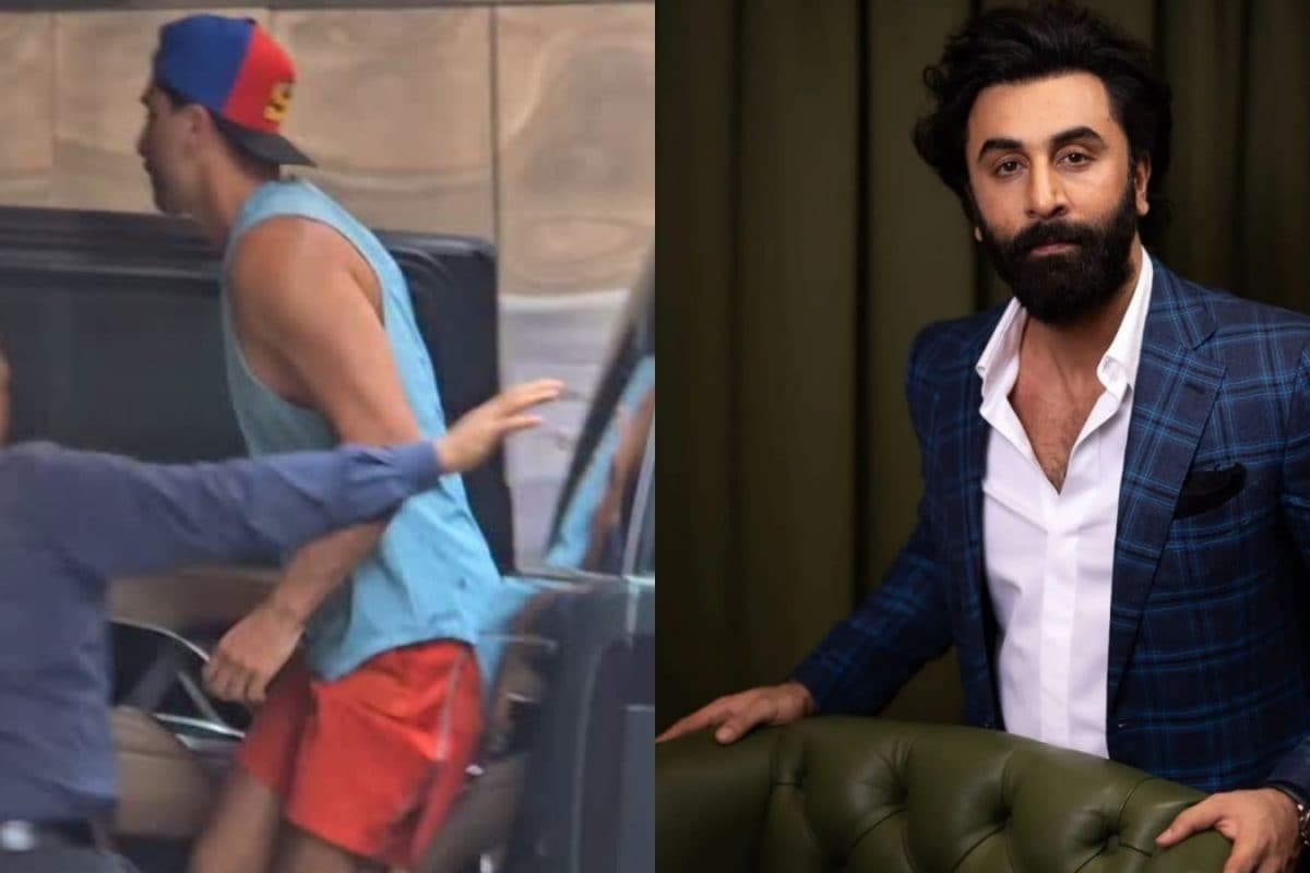Ranbir Kapoor Gives A Flying Kiss To Paps As He Looks Uber Cool In Red Shorts | Watch Video