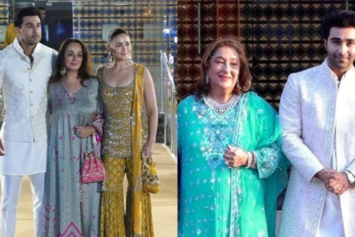 Ranbir Kapoor Dances To Kajra Re With Bua Reema Jain At Aadar Jains Mehendi | Watch