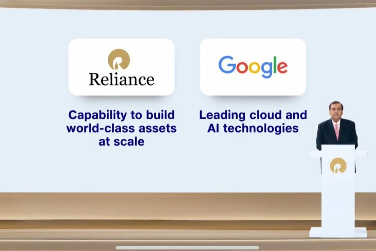 Mukesh Ambani Announces AI Unit Reliance Intelligence, Tie-Ups With Google & Meta