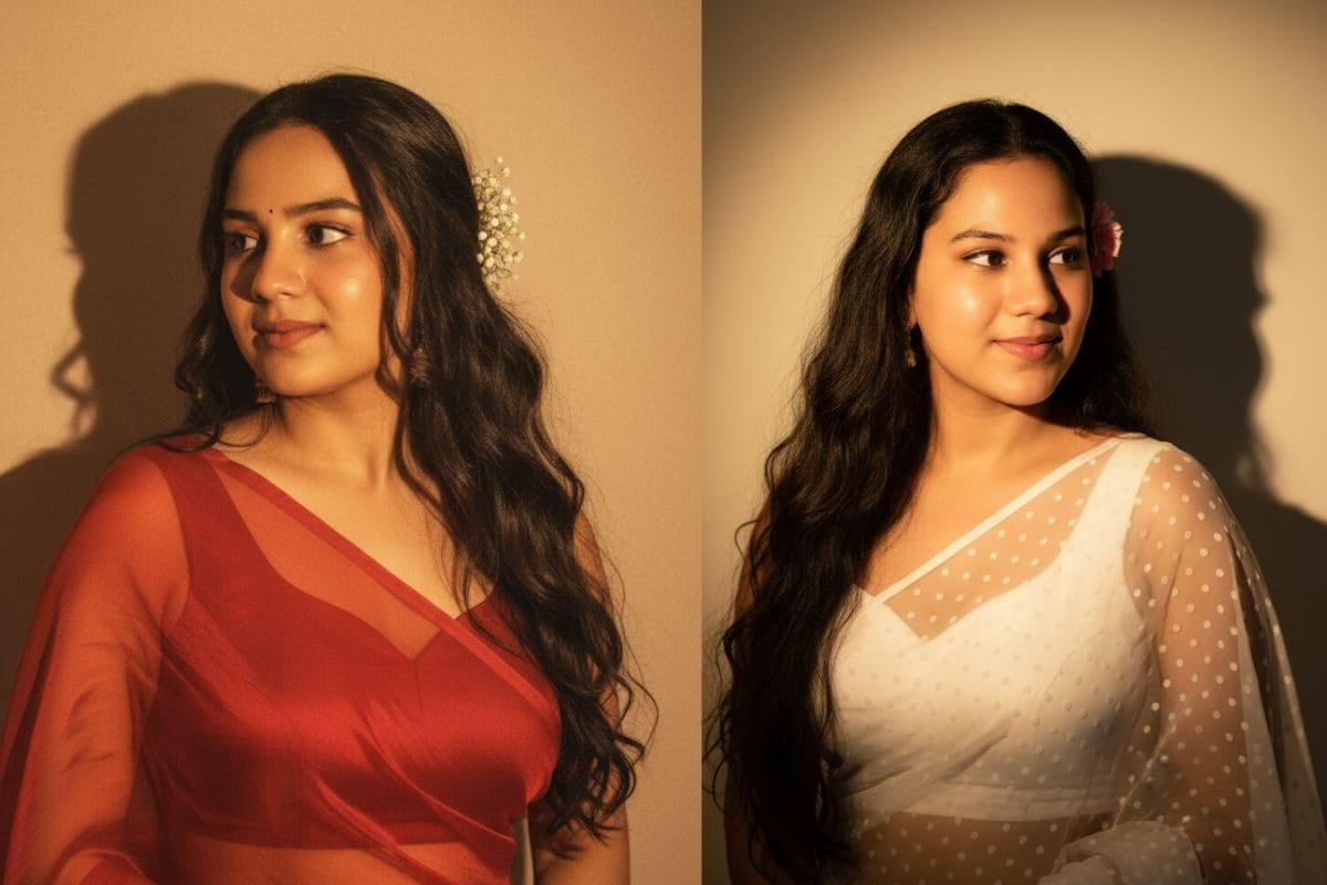 लोग कैसे बना रहे हैं रेड ब्लैक साड़ी वाला रेट्रो लुक? आप भी ऐसे बना सकते हैं