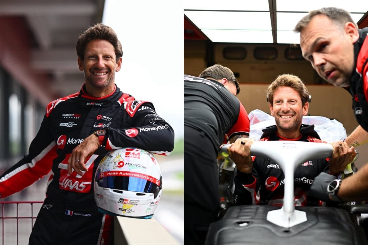 Romain Grosjean Makes An Emotional F1 Return After 2020 Fireball Crash | WATCH