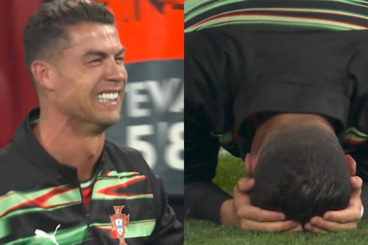 Watch: Ronaldo Drops To Floor, Cries Like A Child After Nations League Triumph