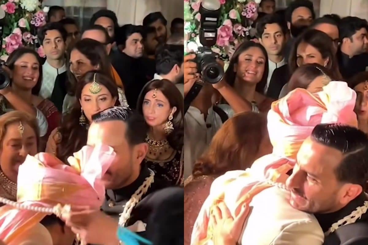 Saif Ali Khan Garlands Aadar Jain At Wedding Milni Ceremony, Kareena Kapoor Cant Stop Cheering | WATCH