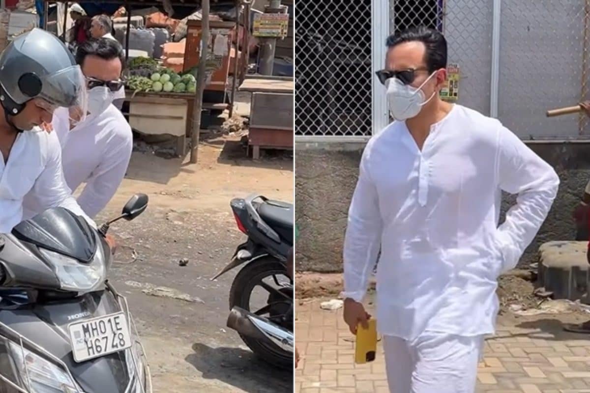 Saif Ali Khan Spotted Taking Scooty Ride To Reach Shooting Destination, Video Goes Viral | Watch