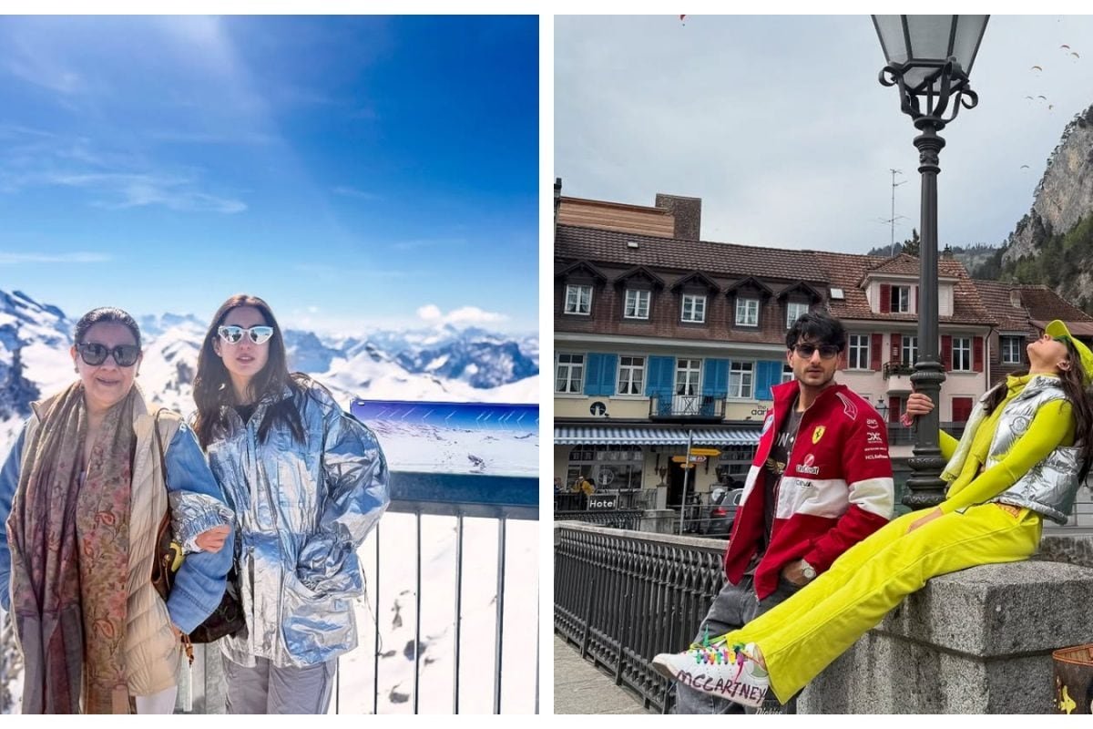 Sara Ali Khans Dreamy Swiss Getaway With Mom Amrita Singh And Brother Ibrahim Ali Khan