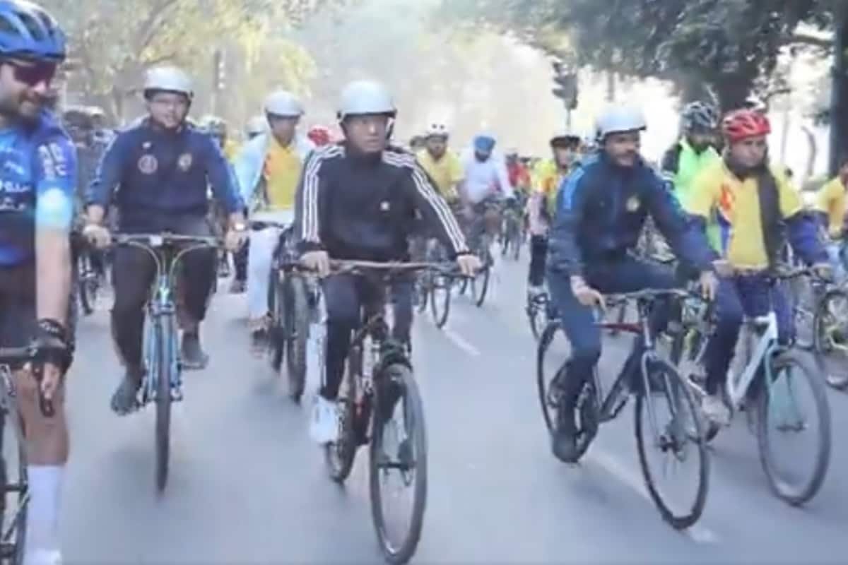 Sports Minister Manuskh Mandaviya Leads Fit India Sundays On Cycle In Delhi During Events Ninth Week