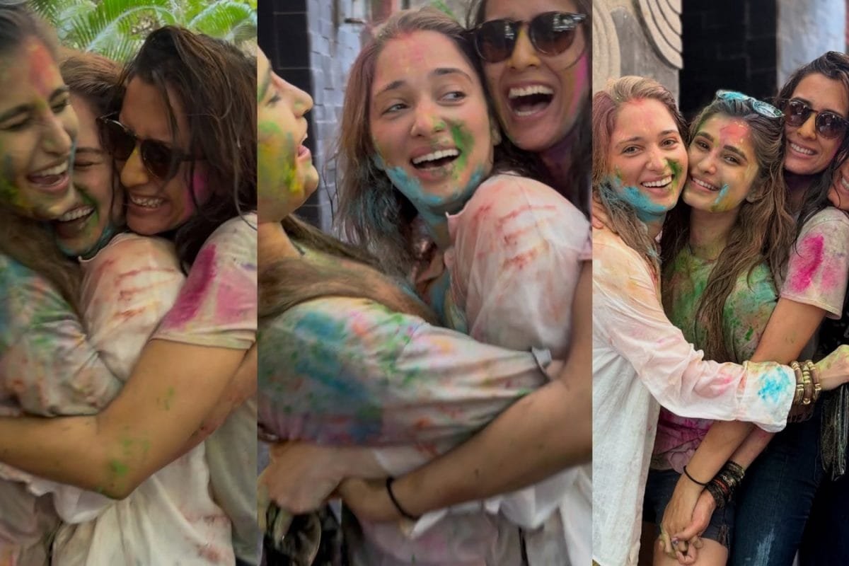 Tamannaah Bhatia Avoids Vijay Varma At Holi Bash? Actress Seen Partying With Rasha, Raveena | Watch