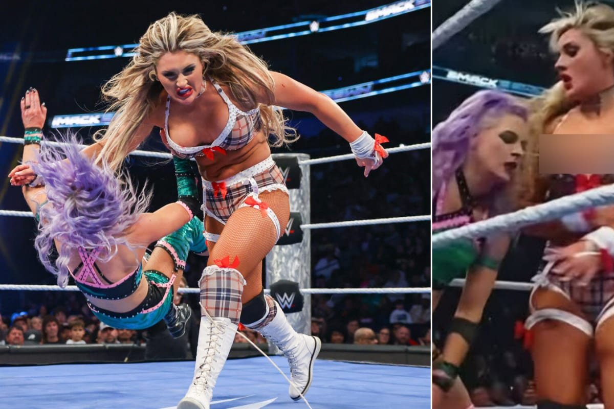 WWE Broadcast Interrupted Due To Tiffany Stratons Wardrobe Malfunction