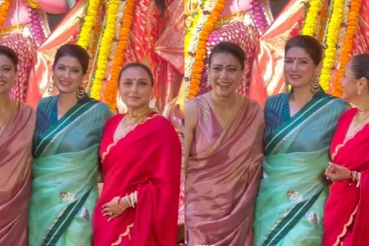 Twinkle Khanna Joins Kajol And Rani Mukerji For Durga Puja Festivities, Video Goes Viral
